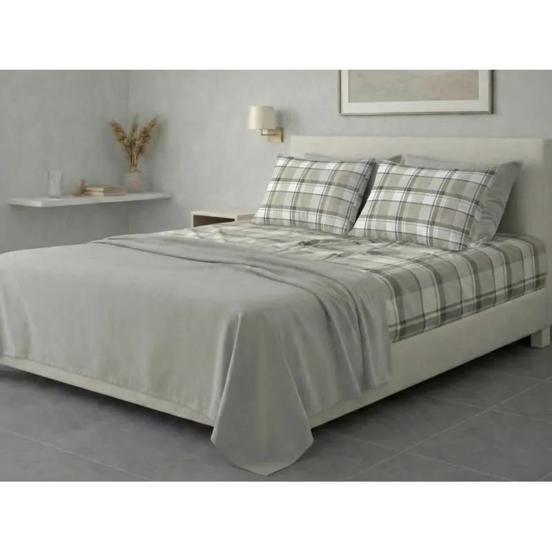 Σετ σεντόνια 6τμχ υπέρδιπλα 240x270-180x200+35 Βαμβακερά 100% εμπριμέ 007009011Σ82Χ82