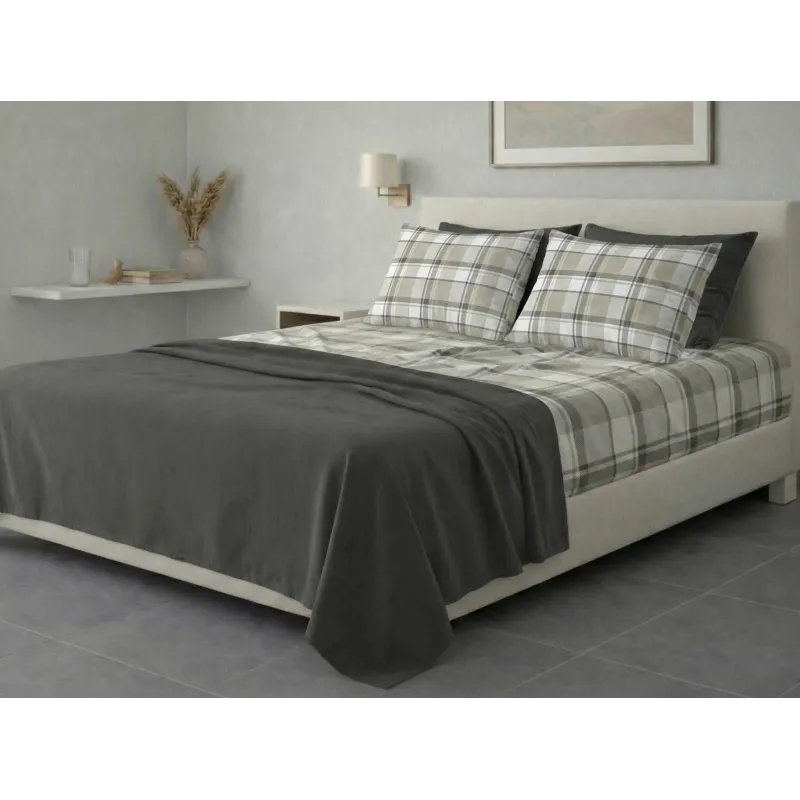 Σετ σεντόνια 6τμχ υπέρδιπλα 240x270-180x200+35 Βαμβακερά 100% εμπριμέ 007009011Σ82Χ91