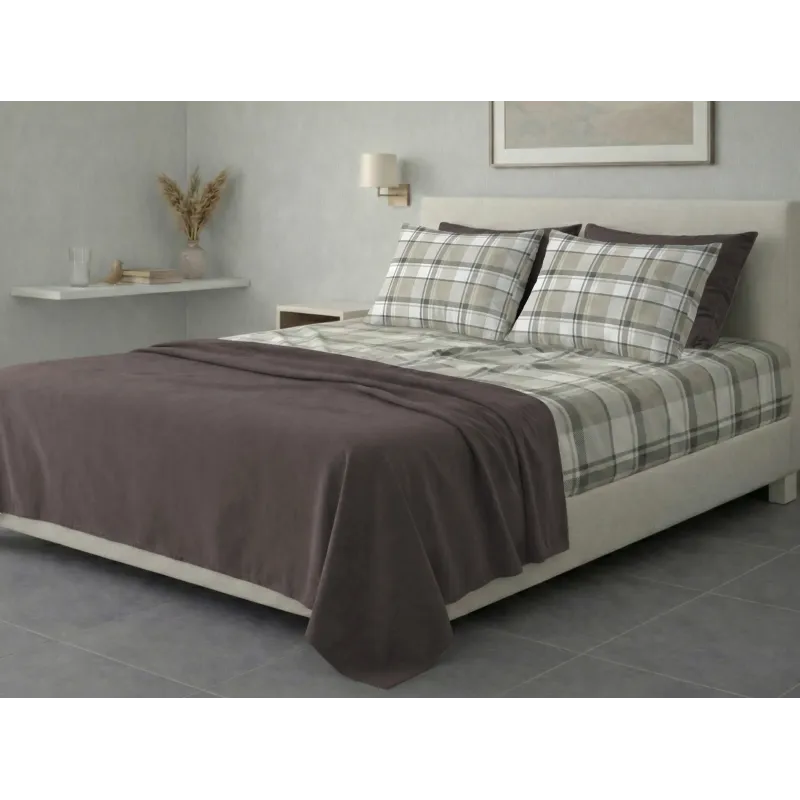 Σετ σεντόνια 6τμχ υπέρδιπλα 240x270-180x200+35 Βαμβακερά 100% εμπριμέ 007009011Σ82Χ93