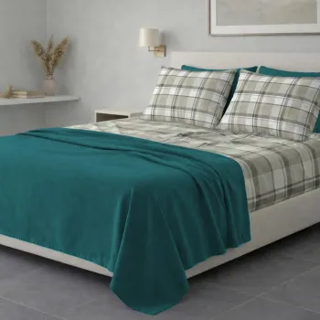 Σετ σεντόνια 6τμχ υπέρδιπλα 240x270-180x200+35 Βαμβακερά 100% εμπριμέ 007009011Σ82Χ94