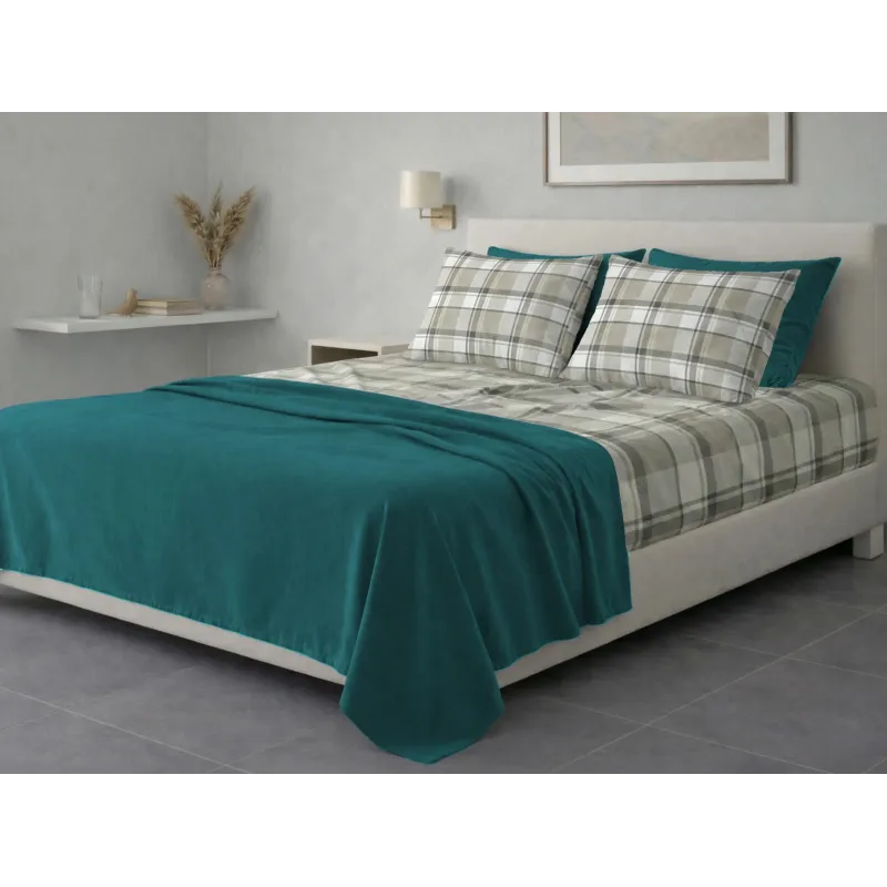 Σετ σεντόνια 6τμχ υπέρδιπλα 240x270-180x200+35 Βαμβακερά 100% εμπριμέ 007009011Σ82Χ94