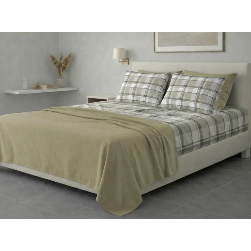 Σετ σεντόνια 6τμχ υπέρδιπλα 240x270-180x200+35 Βαμβακερά 100% εμπριμέ 007009011Σ82Χ95