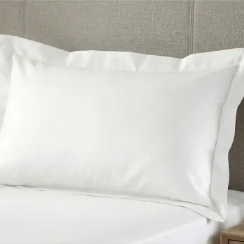 Μαξιλαροθήκη Λευκή Oxford 55x75+20 200 Κλωστές Βαμβακερές 70% Πολυέστερ 30% 008047011