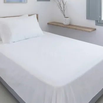 Σεντόνι Λευκό 180x300 160 Κλωστές Βαμβακερό 60% Πολυέστερ 40% 007062011